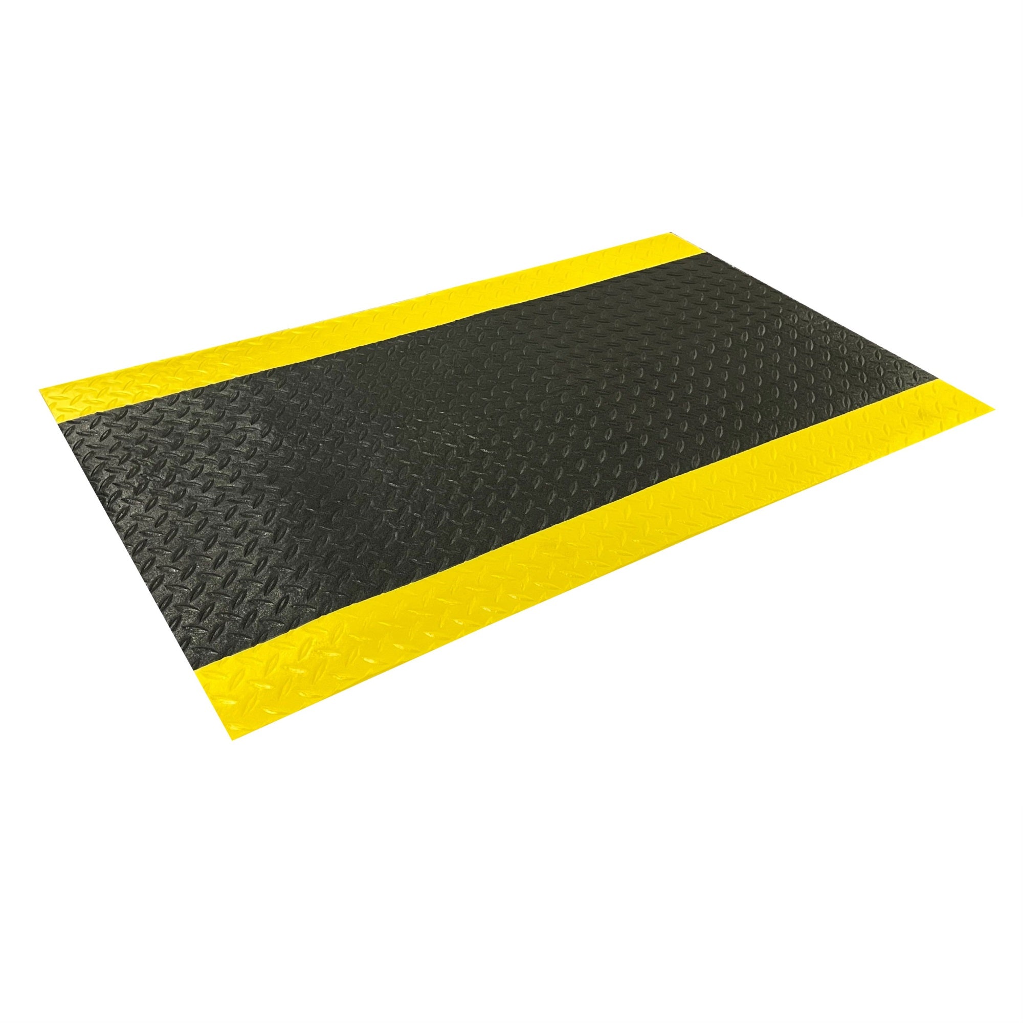 Tuff-Spun 3/8'' Diamond Surface 2'x3' Black w/Yellow